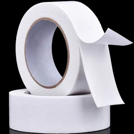 Banda Dubla Adeziva, Cyrax, Banda Adeziva cu Burete, pentru Cadouri si Ambalaje, 3 m, Latime 2.5 cm, Alb