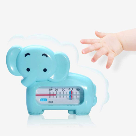 Termometru pentru Baie, Cyrax, Plutitor, Rezistent la apa, Multifunctional, Model Elefant, 11.5x9x2 cm, Albastru