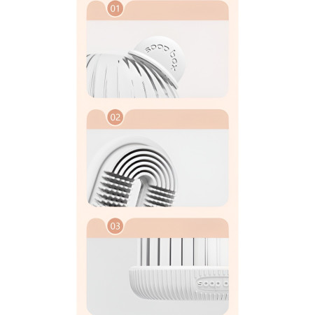 Sapuniera de Calatorie,  Suport pentru Sapun cu Scurgere a Apei, Recipient cu Capac Depozitare, Savoniera pentru Baie, 12.6x6.1x8.4cm, Alb