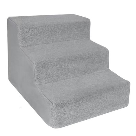 Scara pentru Animale de Companie,  Universal, Detasabil, 3 Trepte, 45x35x30 cm, Gri