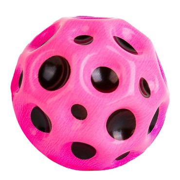 Minge Saltareata Hiperelastica, Cyrax, Space Moon Ball foarte Elastica, Antistress pentru Copii, Diametru 66 mm, Roz