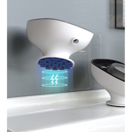 Savoniera din Plastic,  cu Ventuza, Design Modern, Roz