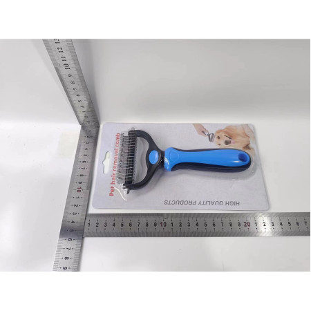 Pieptene pentru Părul de Animale,  Dispozitiv de Îngrijire cu Două Fețe, Îndepărtarea părului, Albastru