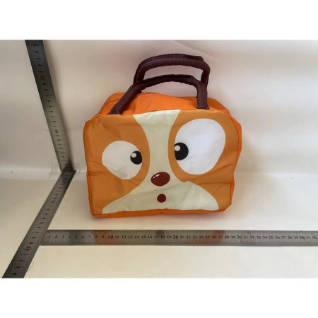 Geantă Frigorifică, Cyrax, cu Desene Animat, Portabilă pentru Copii, de Prânz, din Pânză Oxford, 22x14x19 cm, Model Catelus, Maro