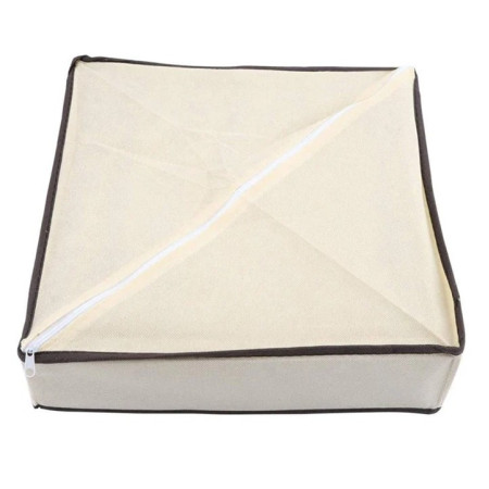 Cutie De Depozitare,  Pentru Lenjerie, Sosete Si Sutiene, Material Textil, 7 Compartimente, 32 x 32 x 10 cm, Culoare Bej