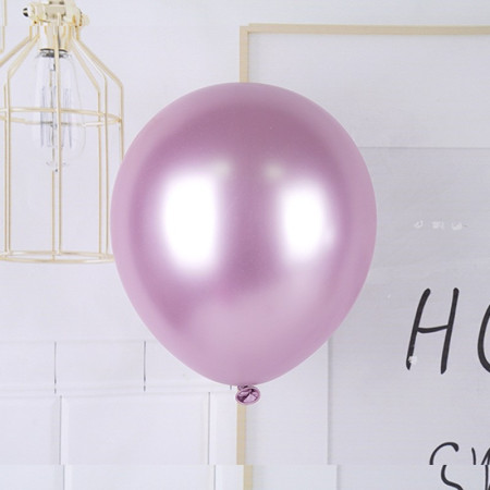 Set 12 Baloane, Cyrax, din Latex Chrome, 25 cm, Mov Deschis