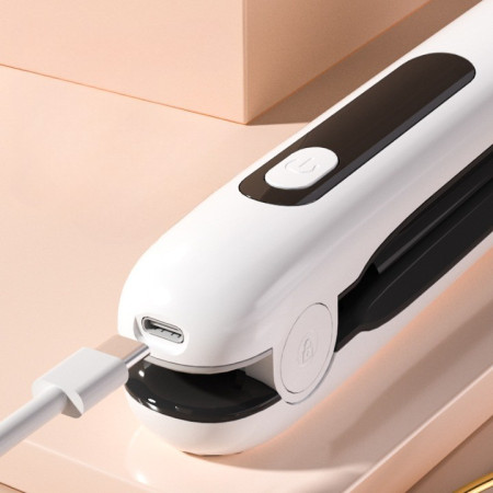 Placa de Par fara Fir, Cyrax, Adaptor Tip C, 4 Trepte de Temperatura, Tensiune 5V, Capacitate Baterie 5000 mAh, Indreptat, Ondulat, 23.5x3.3x4.5 cm, Alb