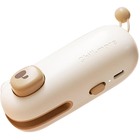 Aparat de Sigilat Ambalaje, Cyrax, Incarcare USB Tip C, 400 mAh, 10.2 x 3.7 x 4.3 cm, Model Ursulet, Maro