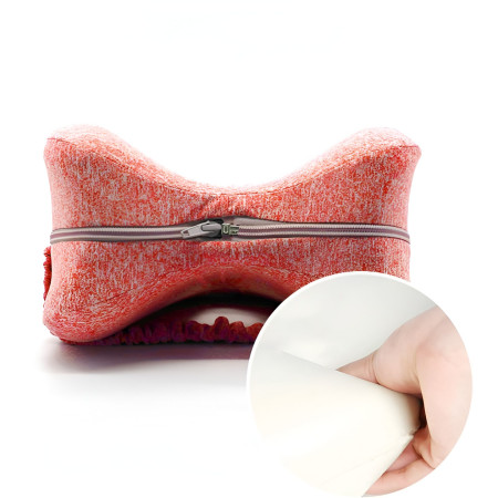 Perna Ortopedica pentru Picioare, Cyrax, Multifunctionala, Confortabilă, in Forma de Inima, Spuma cu Memorie, Curea Anti-cadere, 25x23x13 cm, Roz