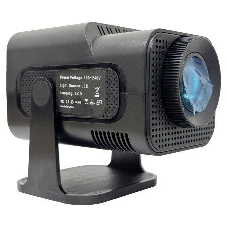 Video Proiector Portabil HY320 MINI,  Inteligent pentru Jocuri, Ultra HD 1920 x 1080, Wireless, Compatibil cu Android/iOS, AC, 17 x 10 x 9 cm, Negru