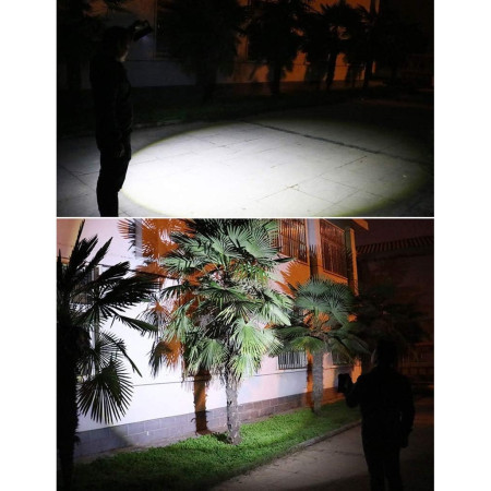 Triunghi Multifunctional de Avertizare,  Lanterna LED, Impermeabil IP65, 800 lm, 2 x AA, Functie Incarcare Telefon, USB si Micro USB, COB 33, Verde