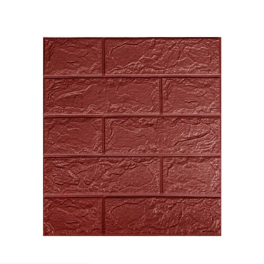 Set 10 Placi Tapet 3D,  35 x 38 cm, Grosime 3 mm, din Polietilena, Model Caramida, Suprafata acoperita 1.33 mp, Maro