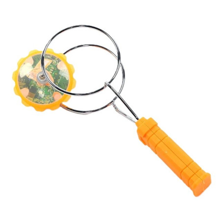 Jucarie Interactiva, Cyrax, Titirez Magnetic, cu Led, 19.8 x 5 cm, Portocaliu