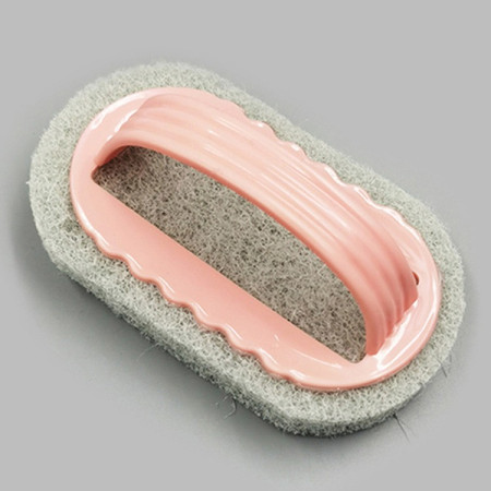 Perie Burete de curatat cu maner,  perie pentru gresie, baie, Bucatarie Roz