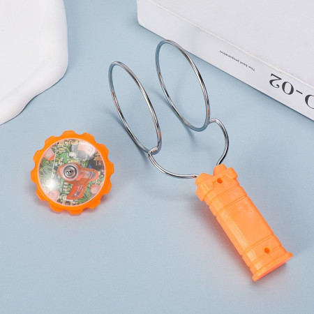 Jucarie Interactiva, Cyrax, Titirez Magnetic, cu Led, 19.8 x 5 cm, Portocaliu