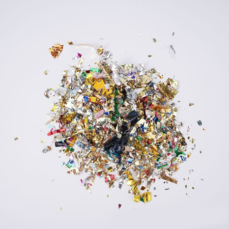 Tun Confetti, Cyrax, Model Mix din Folie, 40 cm, Ambalaj din Carton, Eliberare prin Rasucire, Multicolor