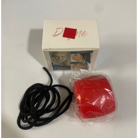 Dispozitiv de Tonifiere Faciala,  din Silicon, Corectare Mandibula/Maxilar, Rosu