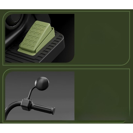 Motocicleta Electrica Cyrax, cu Acumulator,  Bluetooth, Sistem Anti-Rasturnare, Sistem de Lumini si Sunet, 1-8 Ani, 93 x 48 x 63 cm, Verde