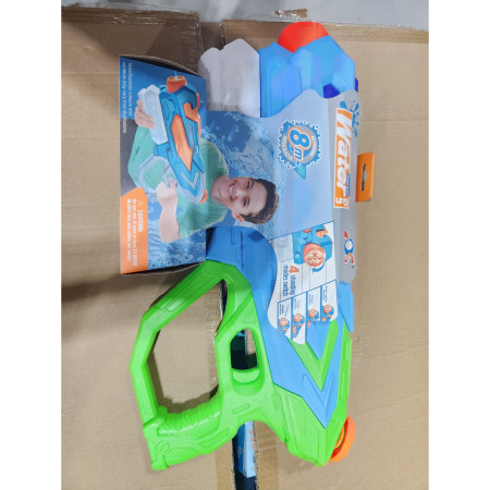 Pistol cu Apa pentru Copii, Cyrax, Rezervor 900ml, Raza de Actiune 8m, 6ani+, 4 Duze, Verde