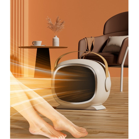 Aeroterma cu Incalzire Ceramica PTC,  din ABS, Oprire Automata, Protectie Supraincalzire, 700/1200W, 220V, 21 x 16 x 11 cm, Alb