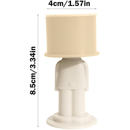 Opritor de Usa,  din Silicon, Model Magicial, cu Prindere de Perete, Anti-Coliziune, 4x 8.5 cm, Galben