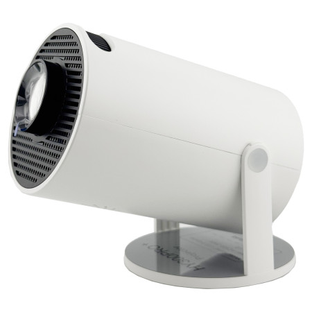 Video Proiector Portabil cilindric HY300PRO+,  Inteligent, ULTRA HD 1920 x 1080, Wireless, Compatibil cu Android/iOS, 13 x 11 x 9 cm, Alb