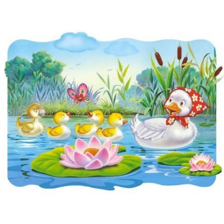 Puzzle 60 de Piese din Lemn in Cutie Metalica, Cyrax, Model Ratuste, Educativ, Dezvoltare Abilitati Cognitive, pentru Prescolari, 22.5x13.5 cm, Multicolor
