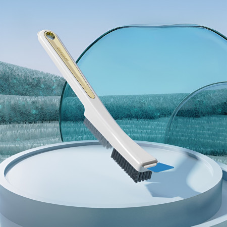 Perie de Sarma pentru Bucatarie,  din Doua Bucati, Maner Lung cu Gaura de Prindere, Peri din Otel, Anti-Reziduu, Anti-Murdarie, 24.5x2.7x6.7cm, Alb