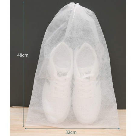 Set 50 de Saci de Depozitare Incaltaminte,  de Protectie, pentru Voiaj, Netesut, Rezistenti la Praf, Protectie Solara, Anti-Ingalbenire, 48x32 cm, Marime Mare, Transparent