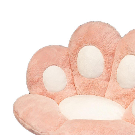 Perna Decorativa,  Model Laba de Pisica, din Plus, pentru Scaun/Canapea/Podea, 80 x 70 cm, Roz