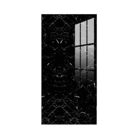 Set 10 Placi Tapet,  60 x 30 cm, Grosime 1.5 mm, din PVC, Model Imitatie de Marmura, Suprafata acoperita 1.8 mp, Negru