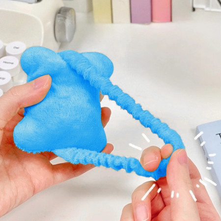 Suport de Mana,  Pernuta pentru Incheietura cu Banda Elastica, pentru Mouse, Moale, 7.5 x 7 cm, Albastru