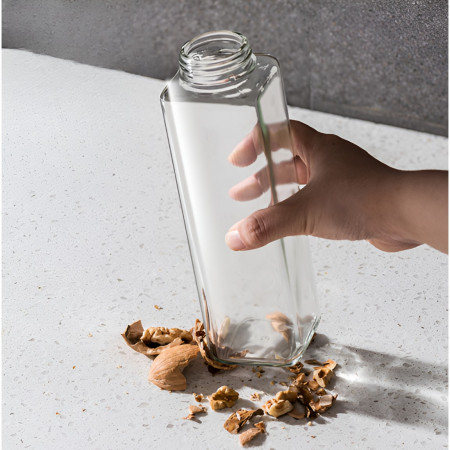 Dispenser pentru Ulei, Cyrax, Deschidere si Inchidere Automata a Rezervorul, cu Inductie Gravitationala, 500 ml, 29.5x6x6 cm, Gri