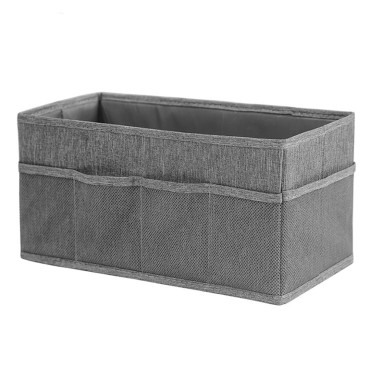 Cutie Depozitare cu Cadru Metalic,  pentru Bucatarie, snacksuri, pliabila din poliester Oxford, 30 x 15 x 15 cm Gri