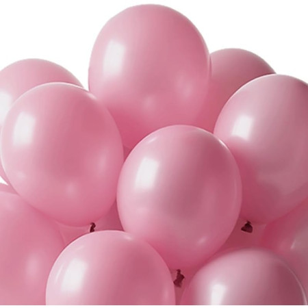 Set 12 Baloane, Cyrax, din Latex Standard, 25 cm, Roz Deschis