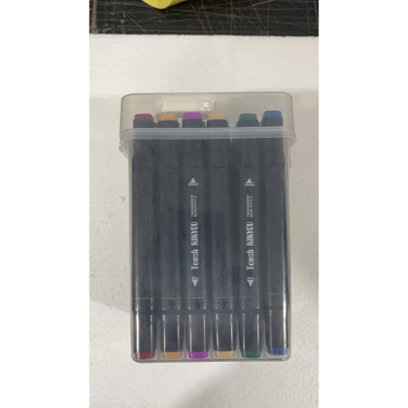 Set Cutie 36 Markere, Cyrax, cu Alcool, Artist Markers, Cutie Plastic cu Maner, Cyrax, Multicolor