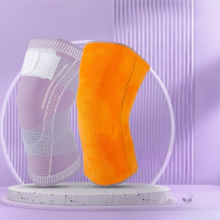 Orteza Elastica pentru Genunchi, Cyrax, Ajustabila cu Bretele Elastice, Banda pentru Compresie, Material Respirabil, Marime L, Culoare Roz