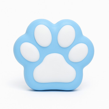 Jucarie Antistres Squishy, Cyrax, Revenire Lenta, Model Labuta de Pisica, Squishy, BIG 12.5 x 10.5 cm, 220 g, Model 13, Albastru Alb