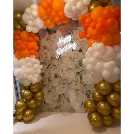 Set 12 Baloane, Cyrax, din Latex Standard, 25 cm, Portocaliu