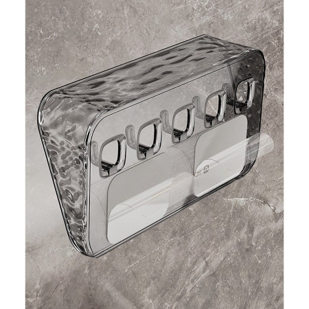 Raft de Depozitare cu Carlig,  Pentru Chei, Bijuterii, 20.3 x 4.6 x 10.3 cm, Gri