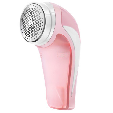 Aparat Pentru Curatat Scame, Par Si Praf,  Pentru Diferite Tipuri De Material, Cu Lame Din Otel Inoxidabil, Incarcare Prin USB Type-C, Cu Perie De Curatare si Cablu USB Incluse, 13.5x9 cm, Roz