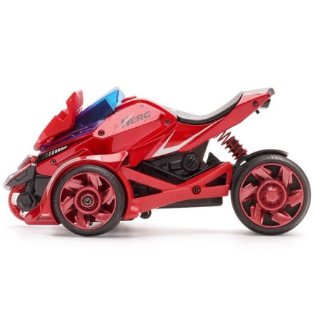 Cyrax Jucarie pentru copii, masina cu extensie de motocicleta, 2 in 1, rosie
