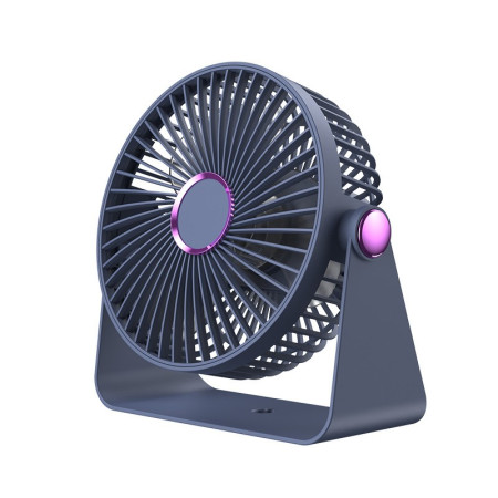 Ventilator 2in1,  de Masa/de Perete, Incarcare USB, 3.7 V, 4.5 W, 1200 mAh, 17.5 x 17 x 7.6 cm, Albastru Fumuriu