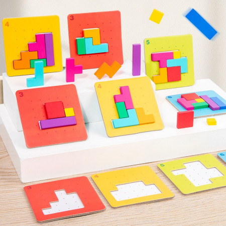 Joc Interactiv, Cyrax, Tip Puzzle, din Lemn, +3 Ani, 128 Piese, 15 x 17 x 3.5 cm, Multicolor