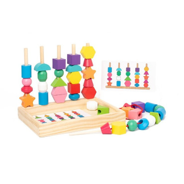 Jucarie Montessori de Sortat, Cyrax, din Lemn, Forme Geometrice,+3 Ani, 25 de Piese, 21.5 x 16 x 3 cm, Multicolor