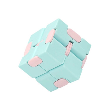 Cyrax Cub antistres, Fidget Toy, Infinity Magic Cube, Albastru/Roz, 4x4x4 cm