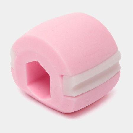 Dispozitiv de Tonifiere Faciala,  din Silicon, Corectare Mandibula/Maxilar, Roz