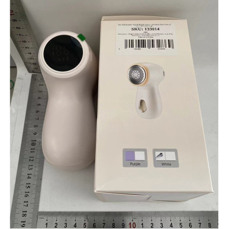 Aparat Electric de Curatat Scame 2in1,  Indepartare Scame si Aspirare, 15 x 8.5 cm, din ABS si Otel Inoxidabil, Incarcare USB Tip C, Bej