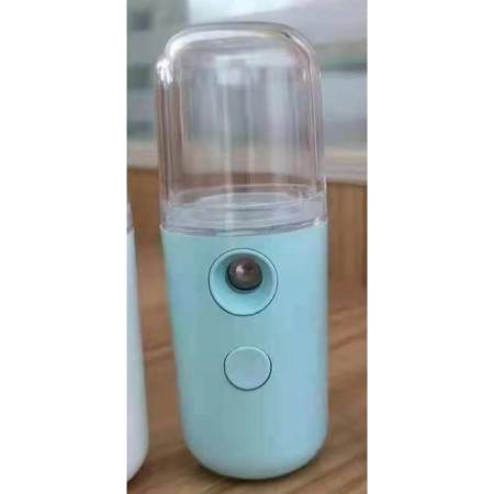 Spray de Hidratare Facială cu Tehnologie Nano, Cyrax, Hidratare, Igienizare, Abur Rece, Încărcare USB, Capacitate 30 mL, 10cm, Albastru