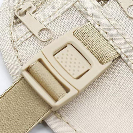 Borseta Anti-Furt, Cyrax, 2 Compartimente, Reglabila, Unisex, pentru Documente, Carduri, Telefon, Bej